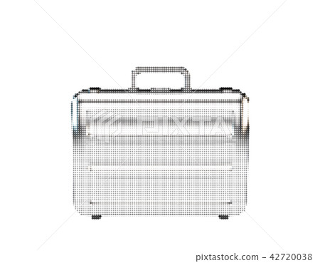 Metallic suitcase. Isolated on white background.  42720038