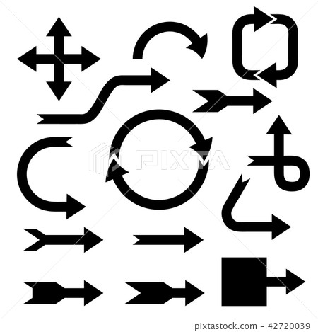 Arrow sign set. Isolated on white background. Arrow sign set. Isolated on white background. 42720039