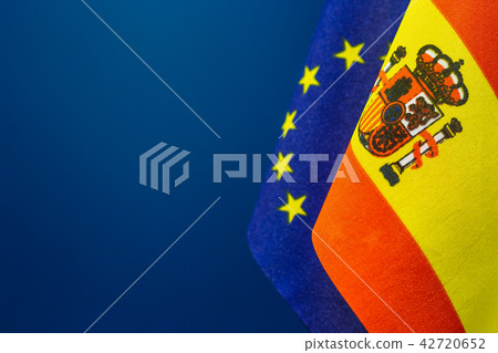 Flags of Spain and United Europe Flags of Spain and United Europe 42720652