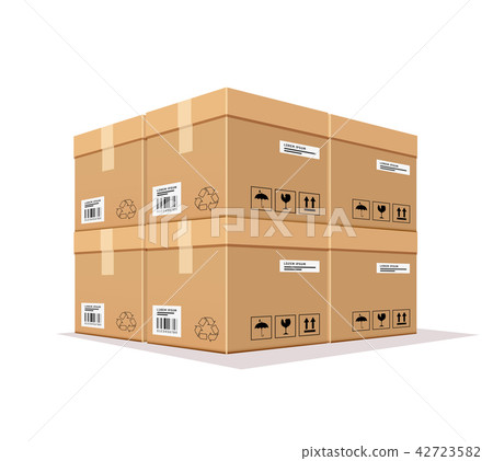 Vector Packing box overlaps isolated - Stock Illustration [42723582 ...