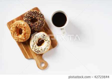 doughnuts with cup of coffee doughnuts with cup of coffee 42723644