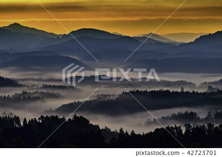 Foggy in the landscape 42723701