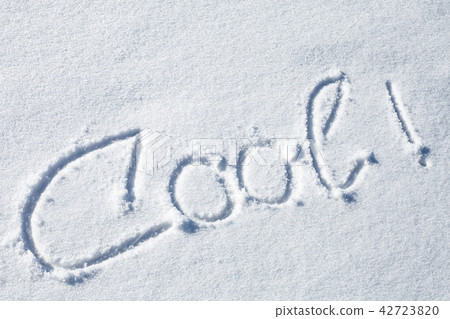 Cool! Hand drawn text on snow Cool! Hand drawn text on snow 42723820
