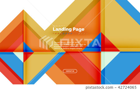 Square shape geometric abstract background, landing page web design template Square shape geometric abstract background, landing page web design template 42724065