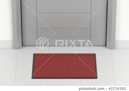Red blank doormat 42724102