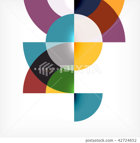 Minimal circle abstract background design, multicolored template for business or technology Minimal circle abstract background design, multicolored template for business or technology 42724652