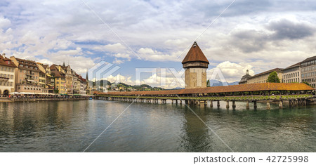 Lucerne panorama at Chapel Bridge, Switzerland 42725998