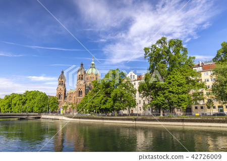 Saint Lukas Church and Isar River, Munich Germany Saint Lukas Church and Isar River, Munich Germany 42726009