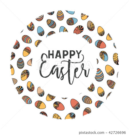 Easter doodle vector frame Easter doodle vector frame 42726696