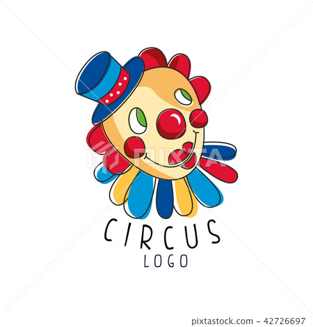 Circus logo original design, creative badge with funny clown can be used for flyear, posters, cover 42726697