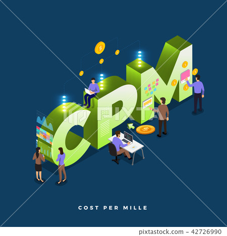 Isometric business teamwork. 42726990