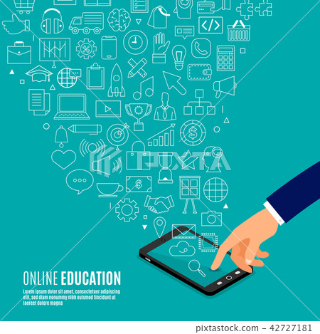 Online educations concept Online educations concept 42727181