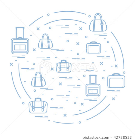 different bag and suitcases for travel arranged in different bag and suitcases for travel arranged in 42728532