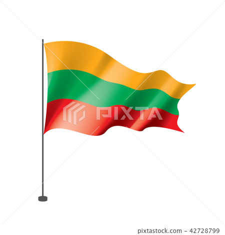 Lithuania flag, vector illustration 42728799