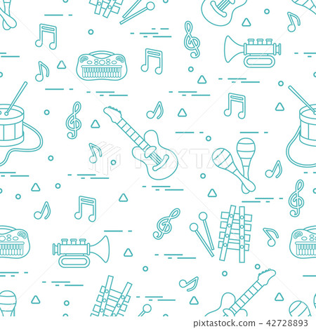 Vector pattern of sheet music and different 42728893