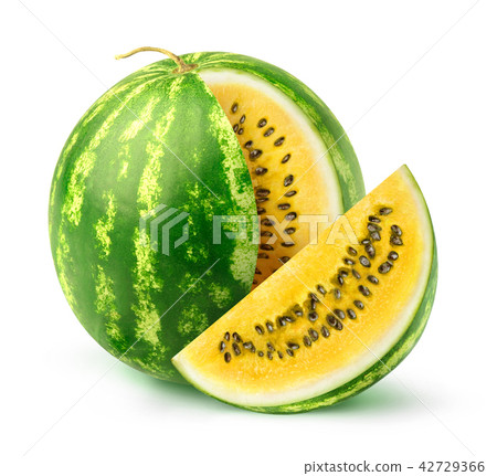 Isolated yellow watermelon 42729366