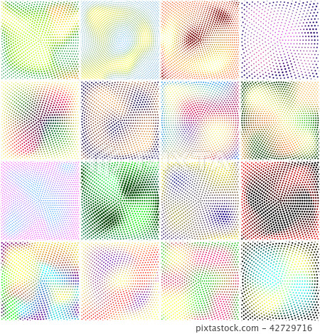 Set of colored halftone textures - Stock Illustration [42729716] - PIXTA