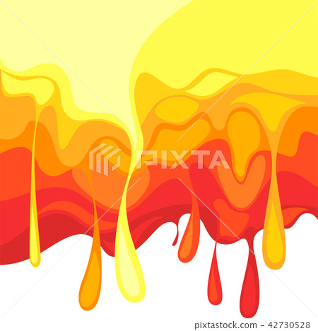 Hot template, falling hot drops, splash fluid 42730528