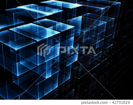 Abstract cubes background - digitally generated image 42731029