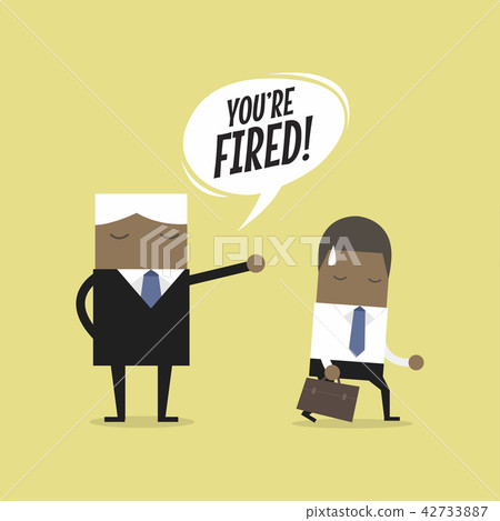 Angry boss firing employee. Unemployment. 42733887