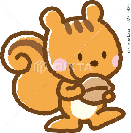 Squirrel 2 with walnut 42734426