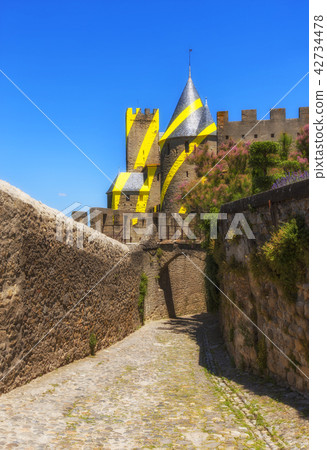 streets of the castle of Carcassonne, France streets of the castle of Carcassonne, France 42734478