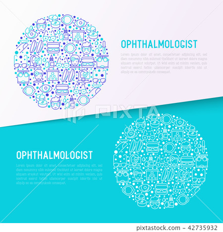 Ophthalmologist concept in circle 42735932