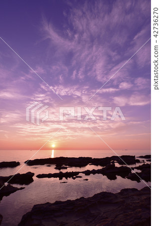 從Benkei（福井縣福井市）洗滌岩天文台看到的傍晚風景 42736270