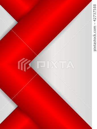 Geometric white background with a red arrow. Geometric white background with a red arrow. 42737588