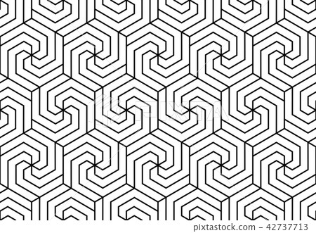 Abstract geometric pattern with stripes, lines.  42737713