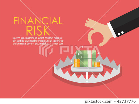 Business hand try to pick up money in the trap 42737770