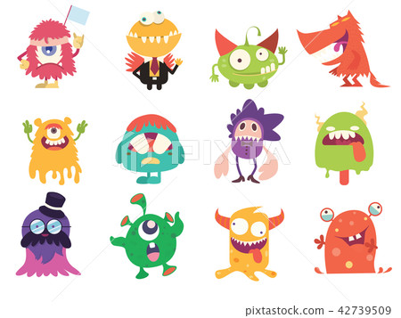 Monsters collection. set of cartoon monsters Monsters collection. set of cartoon monsters 42739509