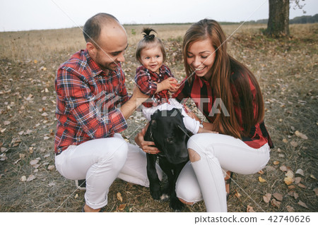 family in a field 42740626