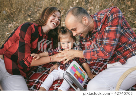 family in a field 42740705