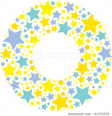 Star frame (blue) - Stock Illustration [42741078] - PIXTA