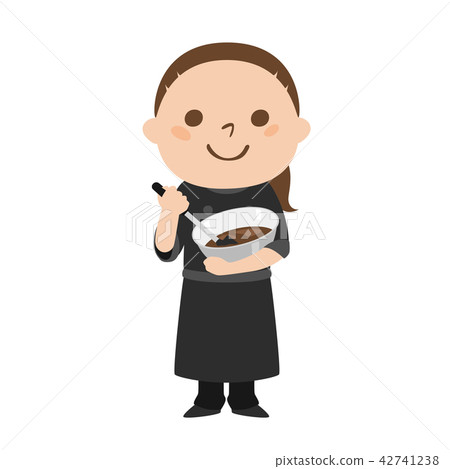 Illustration of a girl working chocolate specialty chocolatier 42741238