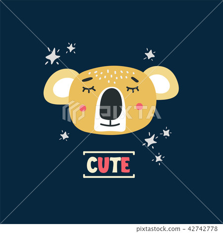 Cute koala head vector illustration 42742778