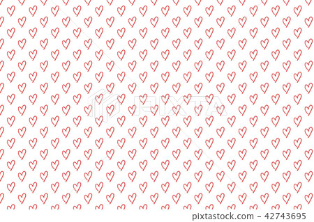 Red heart pattern - Stock Illustration [42743695] - PIXTA