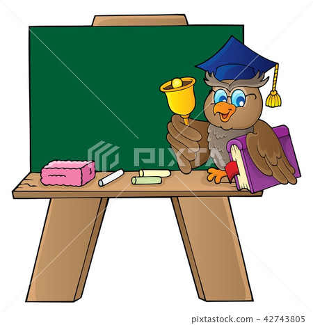 Schoolboard with owl teacher 42743805