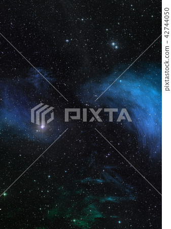 Star field in space and a nebulae. 3D rendering Star field in space and a nebulae. 3D rendering 42744050