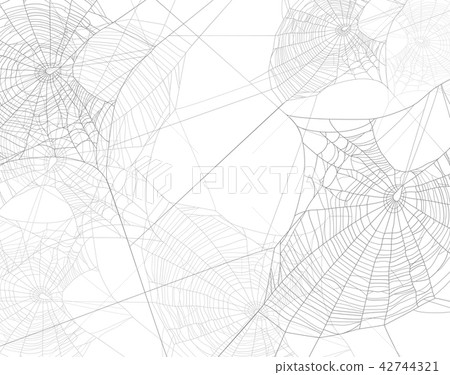 spider web isolated silhouette vector background 42744321