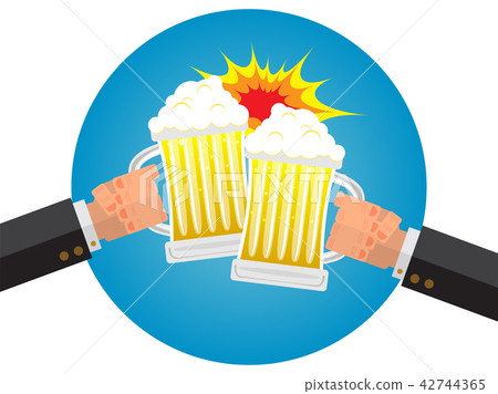 Businessman Hangover with Beer on Friday Night. Businessman Hangover with Beer on Friday Night. 42744365