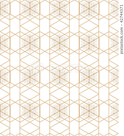 Gold oriental pattern vector. Line background. Gold oriental pattern vector. Line background. 42744371