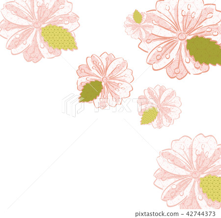Cherry blossom template vector. Pink flower Cherry blossom template vector. Pink flower 42744373
