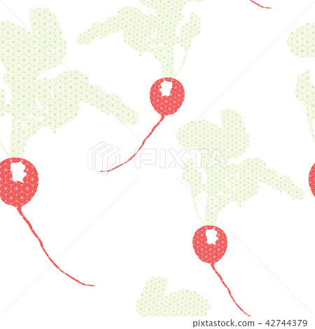 Radish pattern vector. Red vegetables shape Radish pattern vector. Red vegetables shape 42744379