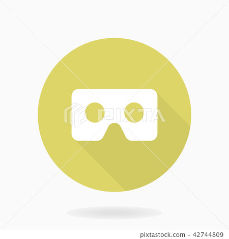 Fine Flat Icon With VR Logo 42744809