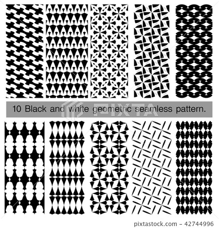 Black and white geometric seamless pattern. Black and white geometric seamless pattern. 42744996