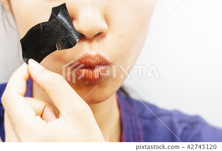 Pimple patch on the nose. Pimple patch on the nose. 42745120