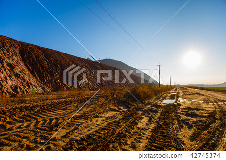Potassium salt extraction, nearby area in spring 42745374