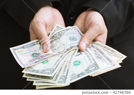 Business man in formal suit close up hand hold   42746760